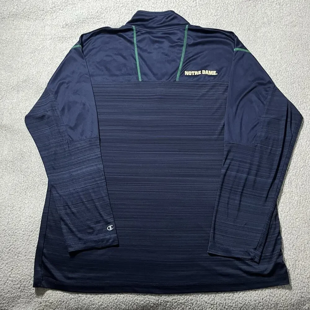 Notre Dame 1/4 Zip Pullover Mens 2XL Champion Long Sleeve Jacket Fighting Irish